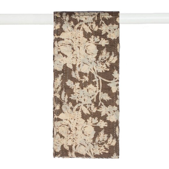 Taj Hotel Home Decor Kantha Cotton Scarve | 1-Piece | Multicolor | 18"x72" - Picture 2 of 2